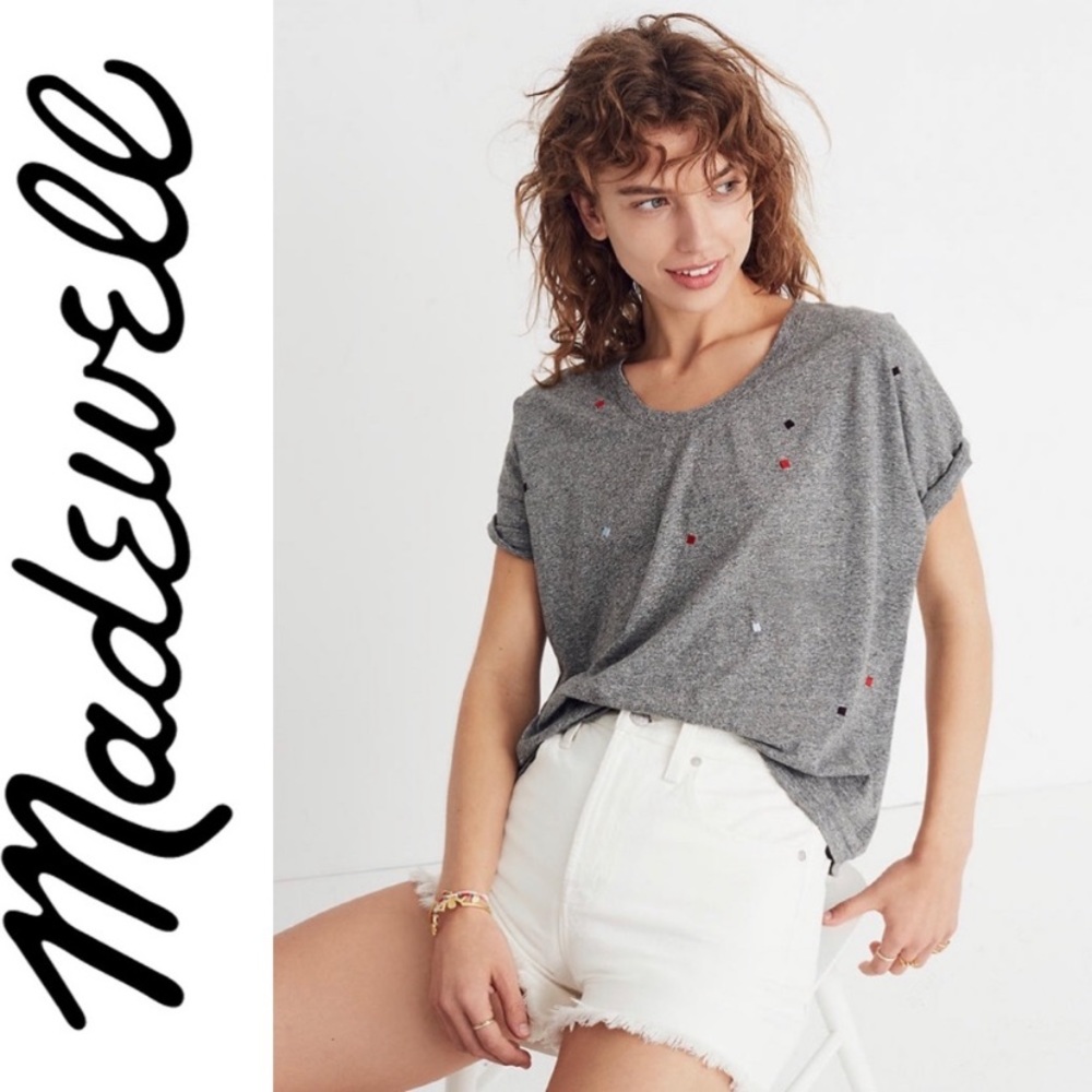 MADEWELL | Embroidered U-neck Tee